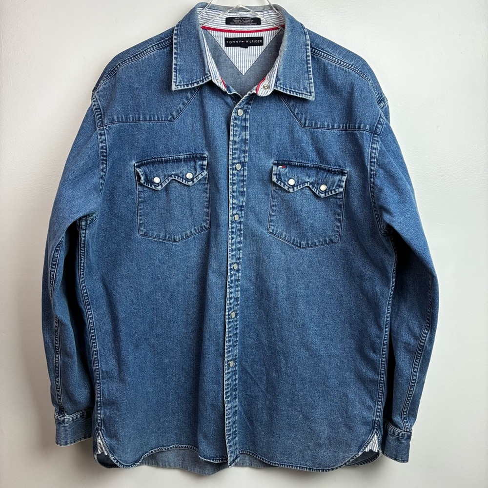 Tommy Hilfiger Vintage Snap Front Denim Shirt